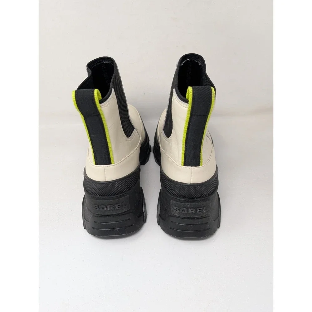 Sorel Brex Chelsea Waterproof Boots Women's Size 8.5 White Chunky NL4306-191 VTG
